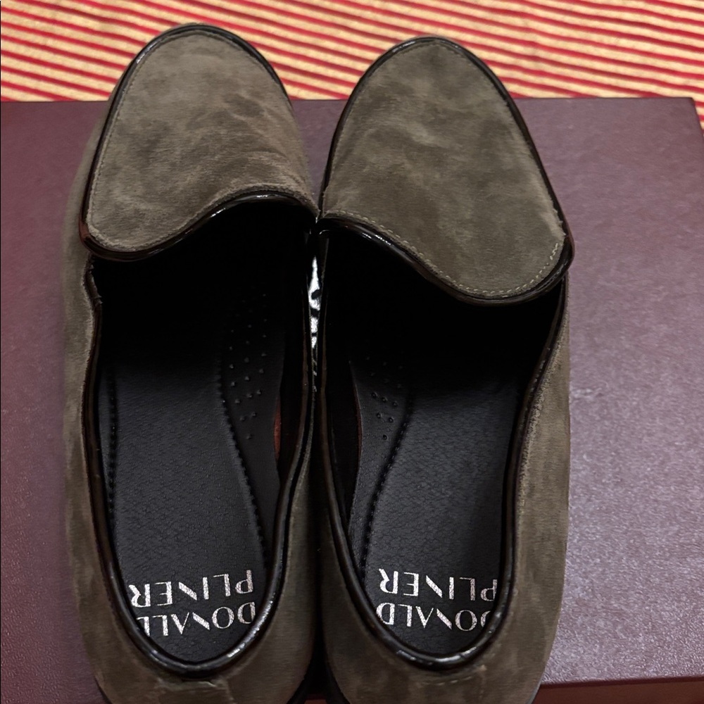 Donald J. Pliner Olive Suede Loafers - Picture 2 of 6